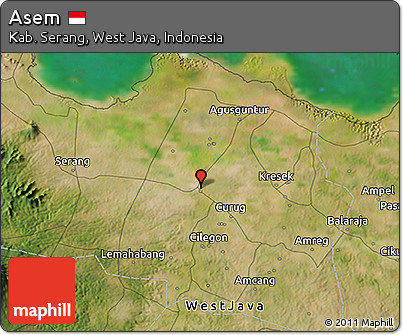 Satellite 3D Map of Asem