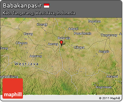 Satellite 3D Map of Babakanpasir