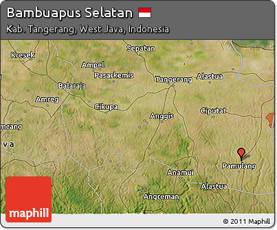 Satellite 3D Map of Bambuapus Selatan