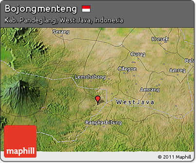 Satellite 3D Map of Bojongmenteng