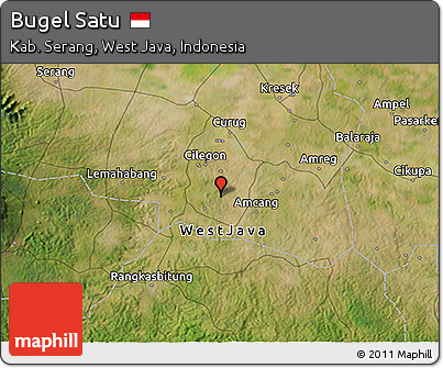 Satellite 3D Map of Bugel Satu