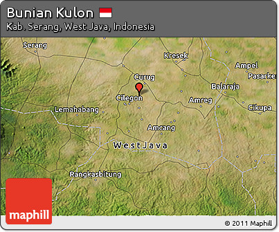 Satellite 3D Map of Bunian Kulon
