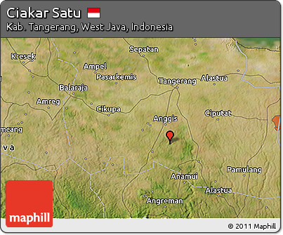 Satellite 3D Map of Ciakar Satu