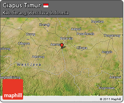 Satellite 3D Map of Ciapus Timur