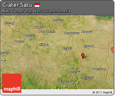Satellite 3D Map of Ciater Satu
