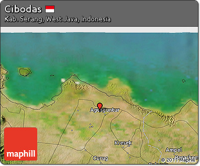 Satellite 3D Map of Cibodas