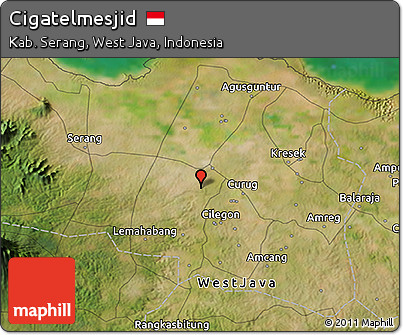 Satellite 3D Map of Cigatelmesjid