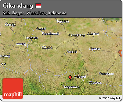 Satellite 3D Map of Cikandang