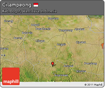 Satellite 3D Map of Cilampeong