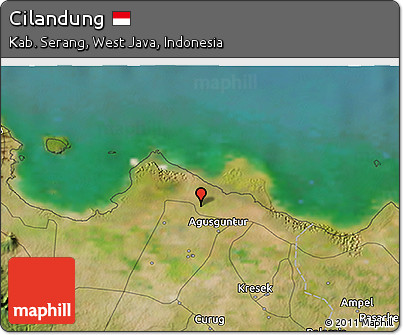 Satellite 3D Map of Cilandung
