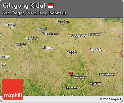 Satellite 3D Map of Cilegong Kidul