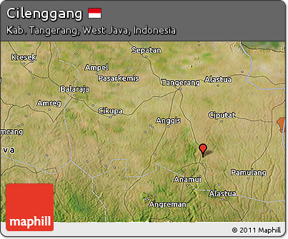 Satellite 3D Map of Cilenggang