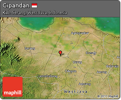 Satellite 3D Map of Cipandan