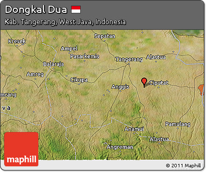 Satellite 3D Map of Dongkal Dua