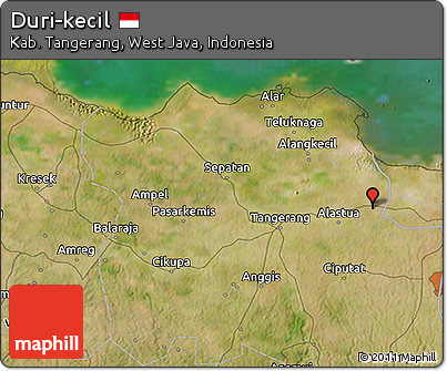 Satellite 3D Map of Duri-kecil