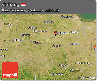 Satellite 3D Map of Gebang