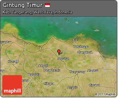 Satellite 3D Map of Gintung Timur