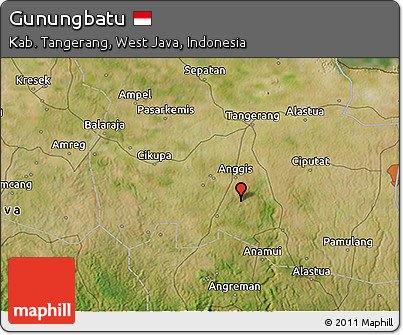 Satellite 3D Map of Gunungbatu