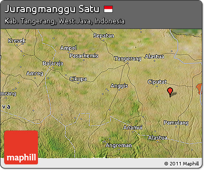 Satellite 3D Map of Jurangmanggu Satu