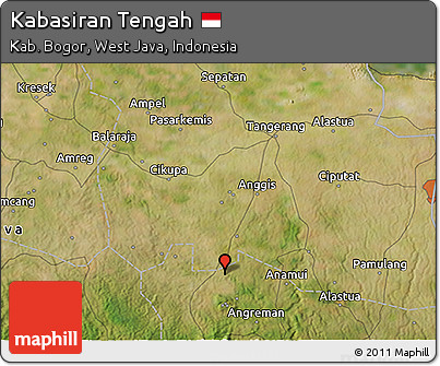 Satellite 3D Map of Kabasiran Tengah