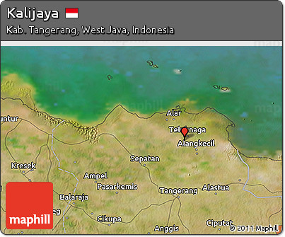 Satellite 3D Map of Kalijaya