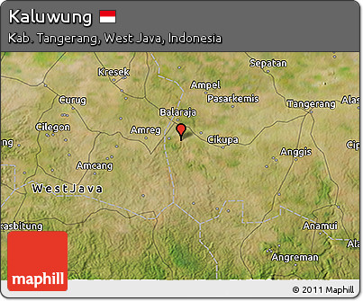 Satellite 3D Map of Kaluwung