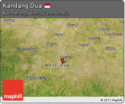 Satellite 3D Map of Kandang Dua