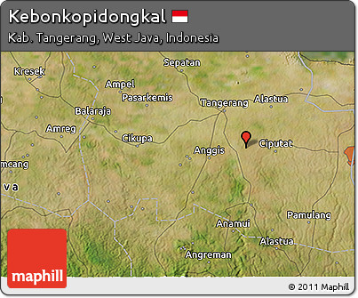 Satellite 3D Map of Kebonkopidongkal