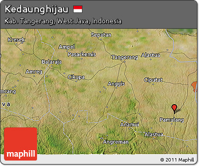 Satellite 3D Map of Kedaunghijau