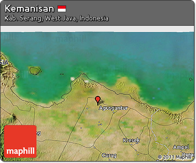 Satellite 3D Map of Kemanisan