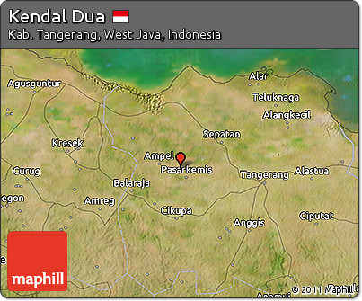 Satellite 3D Map of Kendal Dua