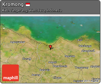 Satellite 3D Map of Kromong