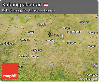 Satellite 3D Map of Kubangpabuaran