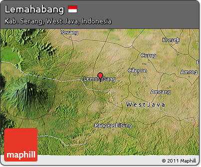 Satellite 3D Map of Lemahabang