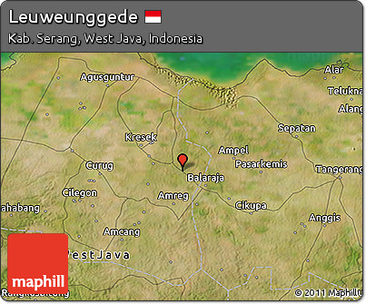 Satellite 3D Map of Leuweunggede
