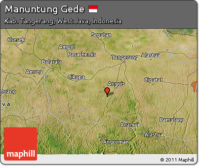 Satellite 3D Map of Manuntung Gede