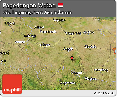 Satellite 3D Map of Pagedangan Wetan