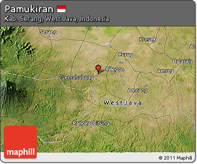 Satellite 3D Map of Pamukiran