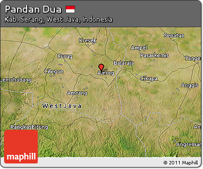 Satellite 3D Map of Pandan Dua