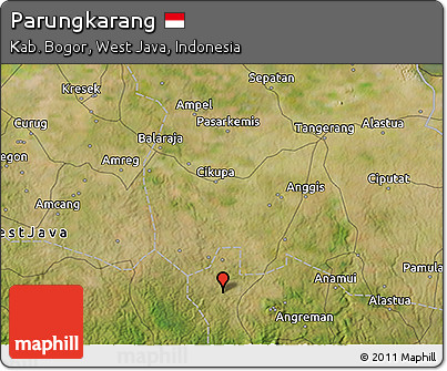 Satellite 3D Map of Parungkarang