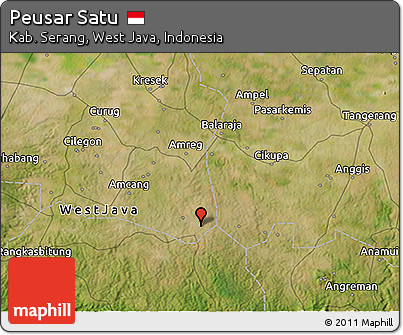 Satellite 3D Map of Peusar Satu