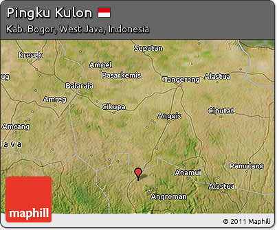 Satellite 3D Map of Pingku Kulon