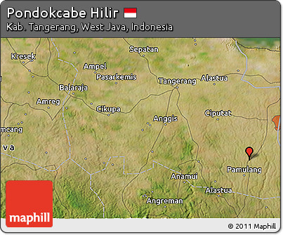 Satellite 3D Map of Pondokcabe Hilir