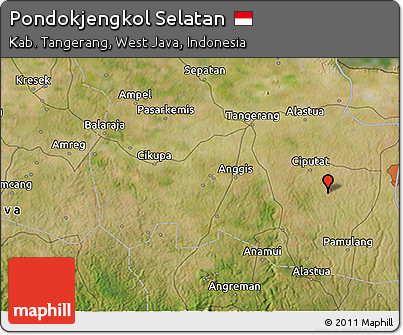 Satellite 3D Map of Pondokjengkol Selatan