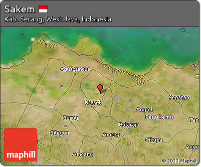 Satellite 3D Map of Sakem