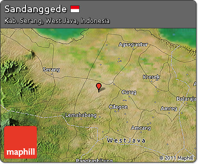 Satellite 3D Map of Sandanggede