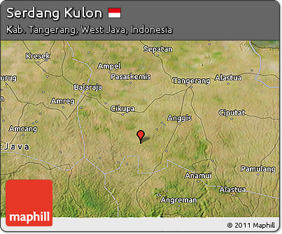 Satellite 3D Map of Serdang Kulon