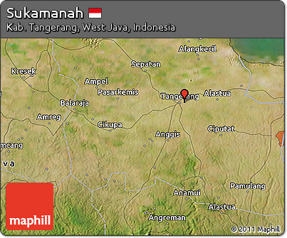 Satellite 3D Map of Sukamanah