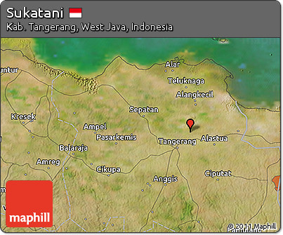 Satellite 3D Map of Sukatani