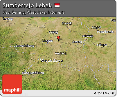 Satellite 3D Map of Sumberrejo Lebak